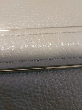 Marc by Marc Jacobs gray leather wallet with embossed logo